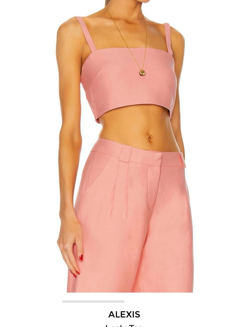 Alexis Lesly Crop top in Rose Quartz